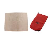 Rhawuy Fireproof Mat Fiberglass | High Temperature Withstanding 1000°F | Outdoor Fire Pit Mat for BBQ/Camping/Picnic | Foldable & Reusable with Storage Bag (L 28 inch)