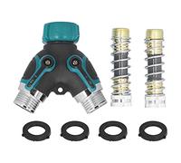 Rhawuy G3 / 4 Y Hose Splitter Valve | Zinc Alloy & ABS Water Connector for Garden/Lawn | 360° Rotatable with 2 Nozzles | Sturdy
