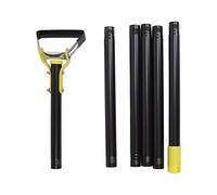 Rhawuy Garden Hula Hoe | Adjustable Long Handle Stainless Steel Weeding Tool | Push Pull Loop Hoe for Gardening/Landscaping/Farming | 14.5cm Efficient Cutting Head (6 Section)