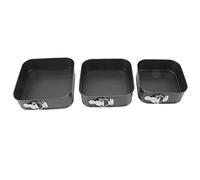 Rhawuy Nonstick Springform Cake Pan | 9 - Inch Square Cheesecake Pan with Removable Bottom & Leak - Proof Closure | Baking Pan for Cheesecake/Pizza/Quiche | 3 - Pack (20/22/24)