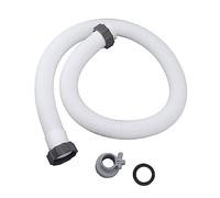 Rhawuy Pool Pump Replacement Hose | 1.5in Diameter 59in Long Flexible PVC Hose for Filtration Pumps/Shower Heads/Sprinklers | Includes Hose Adapter for Easy Installation