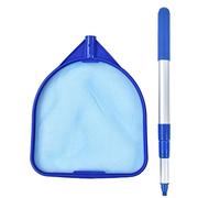 Rhawuy Pool Skimmer Net | Quick Maintenance with Telescopic Rod | 3 - Section Nylon Net for Leaves/Debris | Compatible for Hot Tubs/Spas/Fountains | 39.4in Extended Length