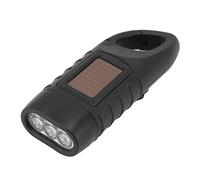 Rhawuy Solar Hand Crank Flashlight | 10 Min Illumination from 1 Min Crank & Solar Charging | Emergency Flashlight for Camping/Hiking/Outdoor Survival | Rechargeable, Lightweight, 98g