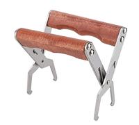 Rhawuy Stainless Steel Bee Frame Clip | Ergonomic Wood Handle Beekeeping Tool | Frame Clamp for Wax Comb/Bee House Inspection | Sturdy Beekeeper Equipment Accessories