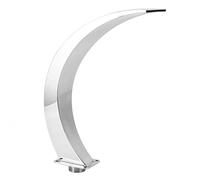 Rhawuy Stainless Steel Pool Waterfall Fountain | 304 G1 Internal Thread for Swimming Pools/Gardens/Playgrounds | Curved Design for Even Water Flow