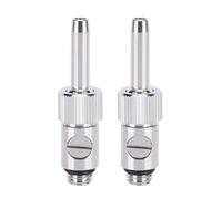 Rhawuy Straight Fountain Nozzle with Valve | 2Pcs M10 Male Thread Adjustable Water Flow | Copper Plated Nozzle for Garden/Landscape/Fountain | Direct Replacement Sturdy Nozzle