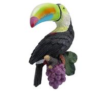 Rhawuy Toucan Tree Decor | Colorful Composite Garden Statue for Outdoor Trees/Patios/Lawns | Hand - Painted Tropical Bird Sculpture | Weatherproof Yard Ornament 5.9x8.7in