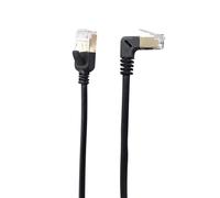 RHCXCYTJ Cavo Ethernet Cat8 ad angolo retto di 90 gradi, cavo Ethernet ad angolo retto 32 AWG, 40 Gbps, ad alta velocità, 2000 MHZ, Cat8, LAN con connettori RJ45 placcati in oro (angolo verso il