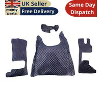 Rhd Eco Pelle Pavimento Cover - Nero & Blu per DAF Xg 2021 + Con Pieghevole