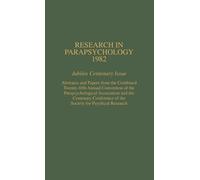 Rhea A. White John Beloff William G Research in Parapsycholog (Copertina rigida)