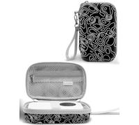 RHEMEL Custodia per etichettatrice, custodia da viaggio in EVA con motivo progettato, compatibile con etichettatrice D30, P21, E10, D110 (solo scatola), Black Wave