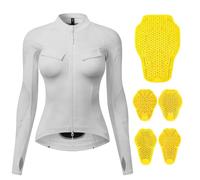 Rhepaada Giacca da Moto Donna Invernale Giambotto Caldo Foderato in Pile con Cerniera YKK, Capo Termico Antivento Riflettente per Ciclismo, Abbigliamento Sportivo Sagomato da Esterno
