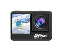 Rheross 1Set WiFi Anti-Shake 5K Action Camera Dual Screen 170 ° Portatile HD Fotocamera Subacquea Anti-Shake Mini Action Camera Nero
