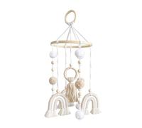 Rheross Arazzo macramè bohémien con ciondolo per camera da letto, decorazione da parete per la casa, decorazione da appendere per interni e soggiorno