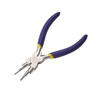 Rheross Pinze per gioielli a becco rotondo in acciaio al carbonio 6 in 1, pinze per cauzioni, utensili manuali fai da te, ganci per orecchini in metallo con fibbia a