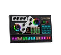 Rheross SX96 Scheda Audio Nero 48V Scheda Audio Microfono Telefono Mobile Computer Trasmissione Live Canto Esterno Mini Mixer