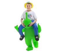RHESHIN Costume Alien Gonfiabile Verde Divertente Nuovo Modello per Costumi di Halloween Gonfiabili Festa Cosplay di Natale Super Divertente Adulti (Verde 120-150 cm)
