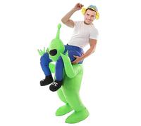 RHESHIN Costume gonfiabile Costume Alien arry People per Adulti Halloween Verde Costume Divertente Blow Up Costume Cosplay per Festa Carnevale Costumi (Green)