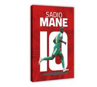 RHFWEC Poster su tela di Sadio Mane, decorazione artistica da parete per soggiorno, camera da letto, 40 x 60 cm