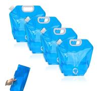 RHHGHY 4 Pezzi Tanica per Acqua Pieghevole, Tanica per Acqua Pieghevole da 10 L con Rubinetto, Tanica per Acqua di Emergenza, Tanica per Acqua per Esterni Viaggio, Barbecue