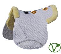 Rhinegold 453-C-WH/NAT, Luxe Pelliccia Vented Numnah Unisex-Adulto, Bianco/Naturale, COB