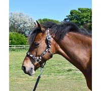 Rhinegold Cavezza e Corda con Unicorno - Pony - Nero