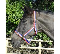 Rhinegold Collarino Nylon - Pony - Rosso/Bianco/Blu