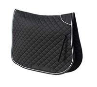 Rhinegold Twin Bound Saddle Cloth-Full-Black, Sottosella 0, Nero