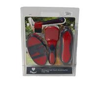 Rhinegold Soft Touch - Confezione blister per toelettatura, colore: Rosso/Navy