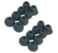 Rhinenet 16 gommini di ricambio in silicone per auricolari wireless Powerbeats Pro, Beats X, Beats Flex, Urbeats, BeatsTour, adatti alla custodia di ricarica, S/M/L, grigio scuro