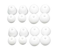 Rhinenet 16 gommini di ricambio in silicone per auricolari wireless Powerbeats Pro, Beats X, Beats Flex, Urbeats, BeatsTour, adatti alla custodia di ricarica, S/M/L, colore bianco