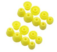 Rhinenet 16 gommini di ricambio in silicone per auricolari wireless Powerbeats Pro, Beats X, Beats Flex, Urbeats, BeatsTour, adatti alla custodia di ricarica, S/M/L, giallo