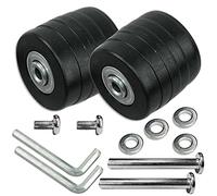 Rhinenet - Coppia di rotelle di ricambio per valigie, diametro 42 mm, per riparazioni bagagli e valigie, dimensioni: 42 x 38 x 6,1 mm