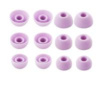 Rhinenet Cuscinetti per auricolari Beats Studio Buds + gommini per orecchie, in silicone di alta qualità, antiscivolo, di ricambio, adatti alla custodia di ricarica, 6 paia S/M/L (viola pietra)