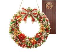 Rhinestone Art Christmas - Cute Crystal Wreath, 2D Acrylic DIY Craft Kit