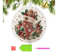 Rhinestone Art - Christmas Ornament Kit, DIY Sparkling Craft Decoration