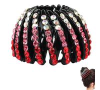 Rhinestone Bird Hair Clip - 1x Birds Hair Claw With Sparkling Rhinestones, Expandable Hairs Holder, Colorful Fashion Bun Maker, Donut Bun Accessory For Women And Girls, Stylish Styling Tool