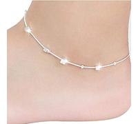 Rhinestone Bling Anklet Bracelet For Women, Small Box Women Chain Ankle Bracelet Barefoot Sandal Beach Adjustable Size Foot Jewelry Nice processing
