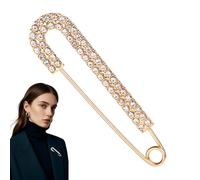Rhinestone Brooch Clasp - Garment Secure for Styling | Zircon Alloy with Construction, Accent Accessory, Anti Slip Attachment Solution for Dresses Blouse Evening Outfit Celebration Wear