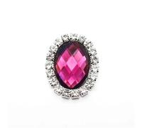 Rhinestone Button Bottoni in metallo 10 Pz/set 20mm * 25mm Ovale Flatback Strass Bottone Invito a Nozze Cucito Decor Accessori Acrilici(Color 27)