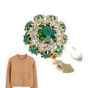 Rhinestone Button Covers - Detachable Crystal Buttons for Elegant Garment Accents, Flower Charm Design with Sparkling Flat Back for Easy Attachment, Jewelry Making Accessory for Women Diy Fashion