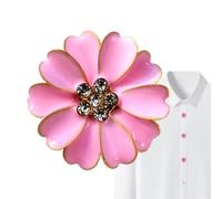 Rhinestone Button Covers - Trendy 3D Rhinestone Flower Clip Flower Shaped Decor,Easy Installation Fabric Covered Buttons - For Sewing Dress Jeans Fabric Blouse Clothing Clothes Shirt