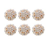 Rhinestone Button Covers - Women's Detachable Blouse Button Clips, Jewelry Buttons Set Of 6, Sparkling ShirtButton Accessories, Fashion Decorative ButtonCovers For Clothing, Dress Shirt