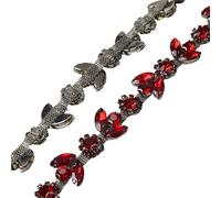 Rhinestone Claw Chain Plum Diamond Trim Clothing Crystal Cup All-Match DIY Accessories Sew On Bags Shoes Hats(Color 7,5 yards)