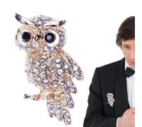 Rhinestone Crystal Brooch - Owl Brooch Pin, Crystal Owl Brooch, Multicolored Crystal Rhinestone Owl Pin | Elegant Owl Fashion Pin Gift for Christmas Party Wedding Favors
