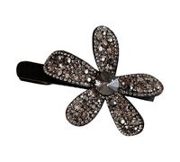 Rhinestone Flower Hair Clip - Metal Sparkling Rhinestone Beauty Accessories, Women Sparkly Hair Clips For Holiday | Festival Travel Wedding Bridal Party Summer Daily New Year Birthday