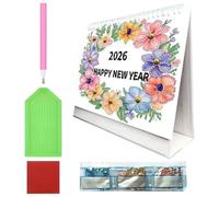 Rhinestone Painting Calendars 2026, Tabletop Planner Calendar, 12-Month Schedule Planner For Adults Teens Beginners Artists Teachers Holiday Birthday Home Office Bedroom Desk Bedside