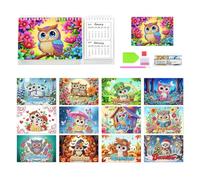 Rhinestone Painting Desk Calendar | Pen Included Crafting