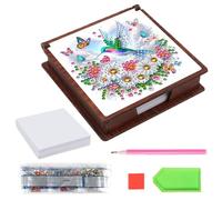 Rhinestone Painting Storage Box - Portable Organizer, Integrated Accessory Holder with Sticky Note Tray, Craft Supply Storage for Family, Friends, Adults, Home, Office, Study, Memo, DIY Projects
