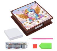 Rhinestone Painting Storage Box - Portable Organizer, Integrated Accessory Holder with Sticky Note Tray, Craft Supply Storage for Family, Friends, Adults, Home, Office, Study, Memo, DIY Projects
